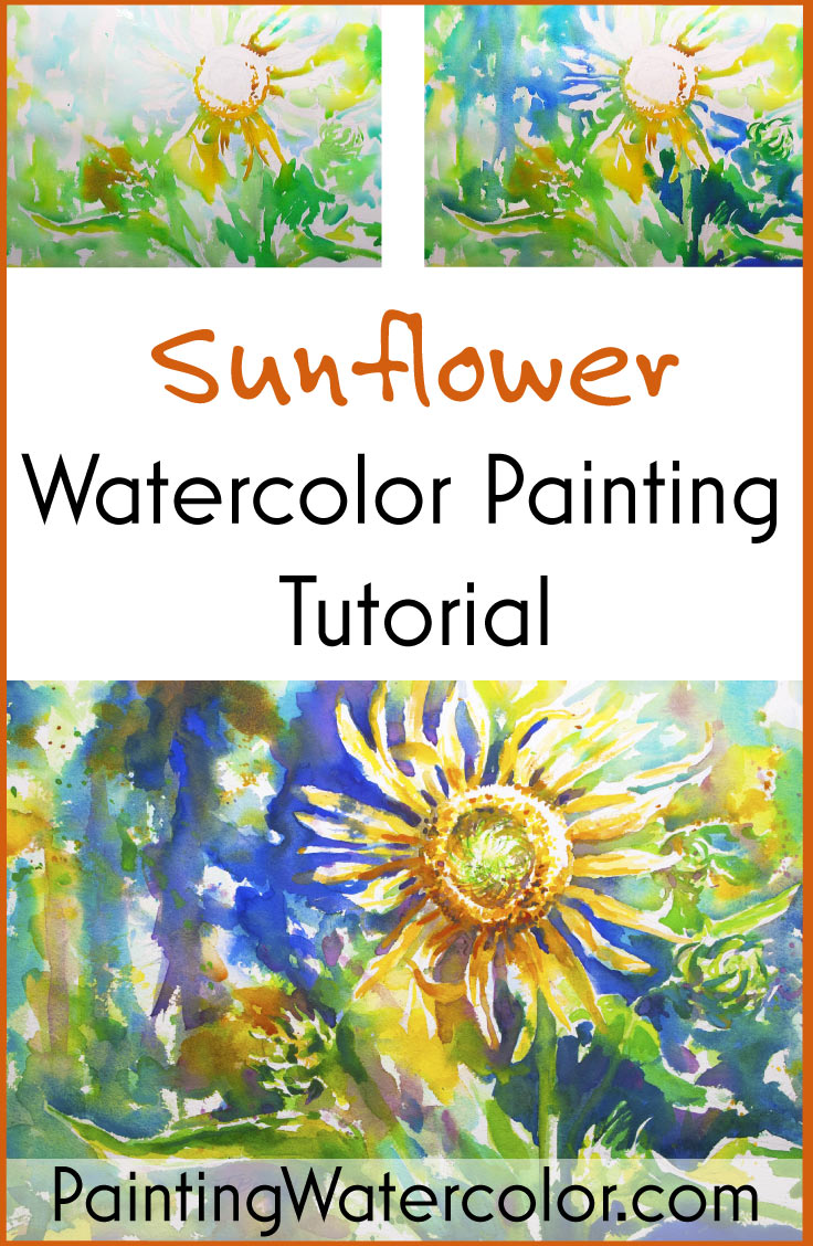 Watercolor Tutorial Sunflowers | sunflower Watercolor Tutorial Sunflowers | sunflower